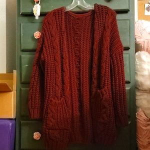 Burgundy Cardigan